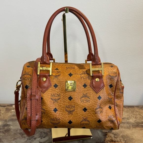 MCM Vicetos 2Way Cognac Handbag - Picture 1 of 14